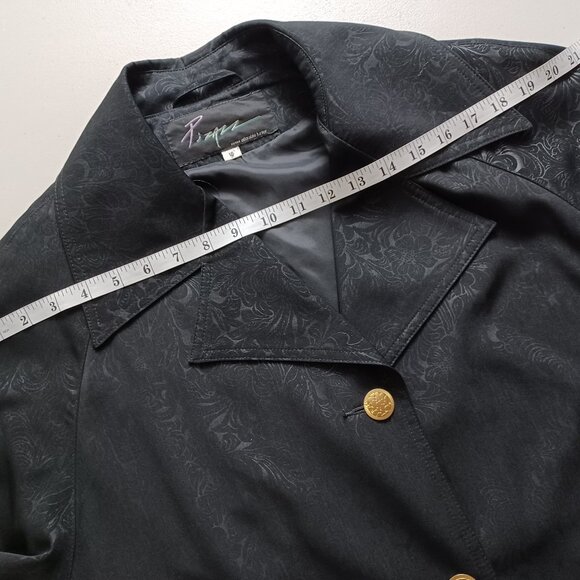 Pizazz Floral Jacquard Pattern Vintage Trent Coat - Picture 9 of 16